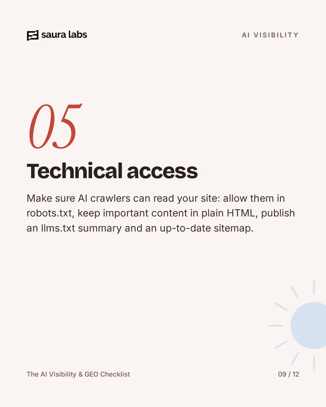 The AI Visibility & GEO Checklist, page 9