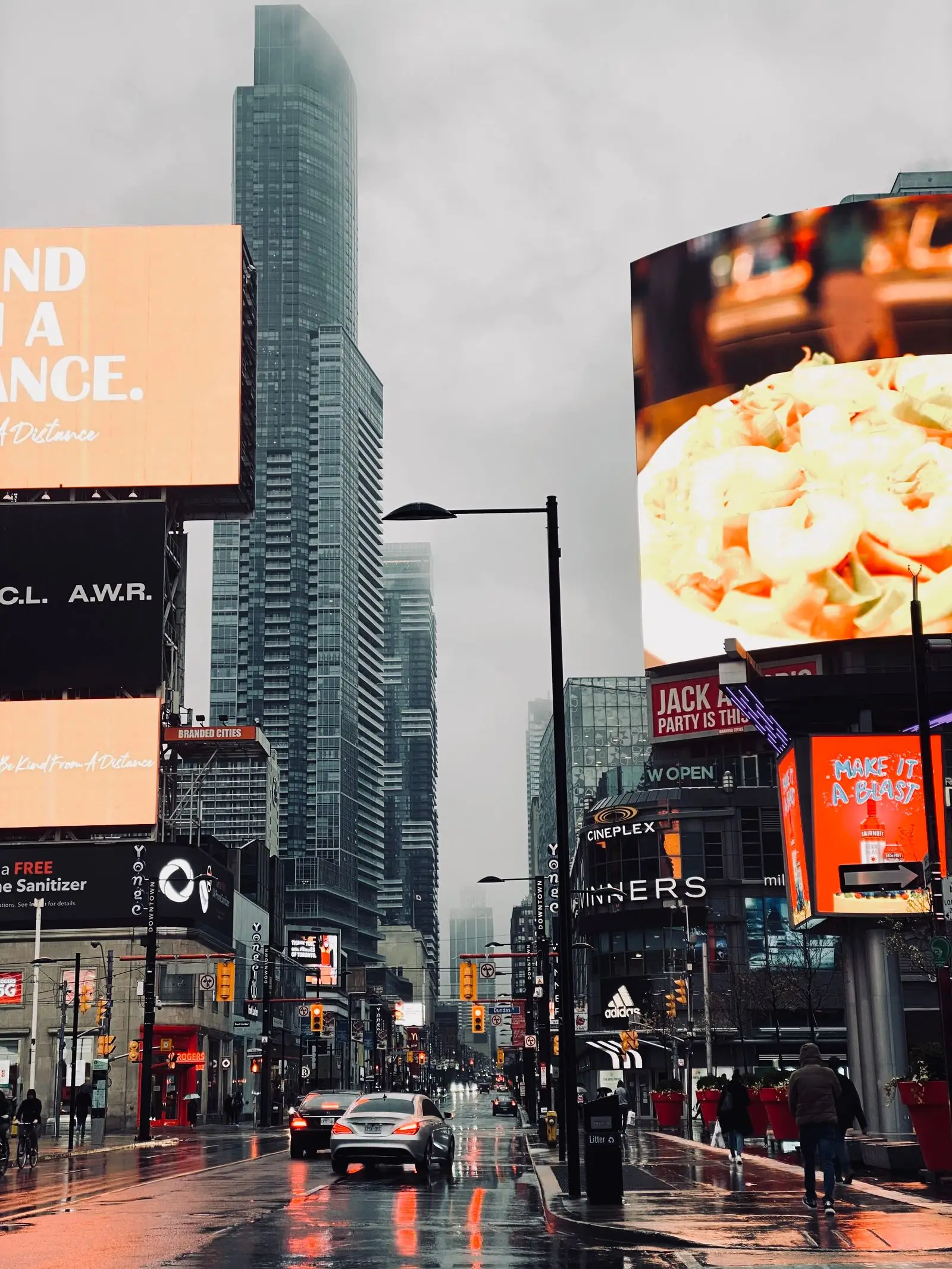 Digital billboards on Yonge Street, Toronto