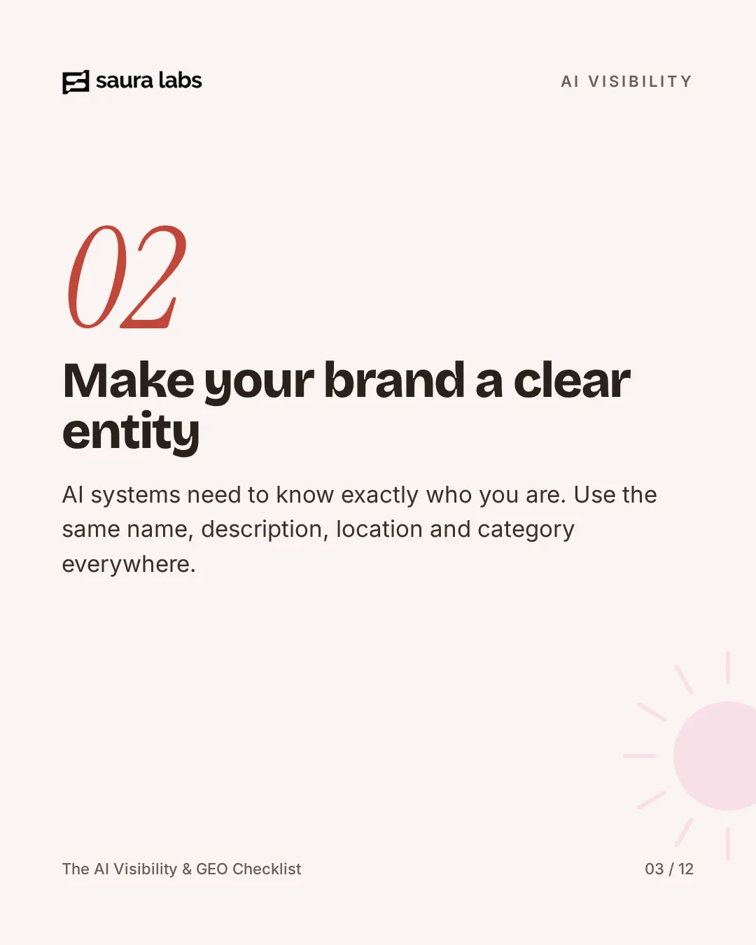 The AI Visibility & GEO Checklist, page 3